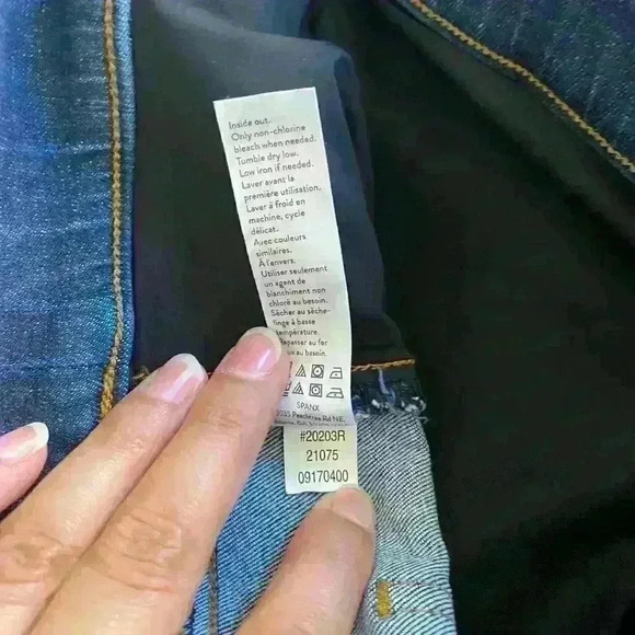 Spanx pull-on High Rise Raw Hem light distressed Blue Jean Leggings Women Size M - Picture 7 of 9